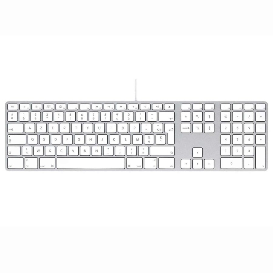Apple Clavier USB avec pavé numérique (FR) - Argent | Accessoires Garantie 1 an en Stock | McPrice Paris Trocadéro