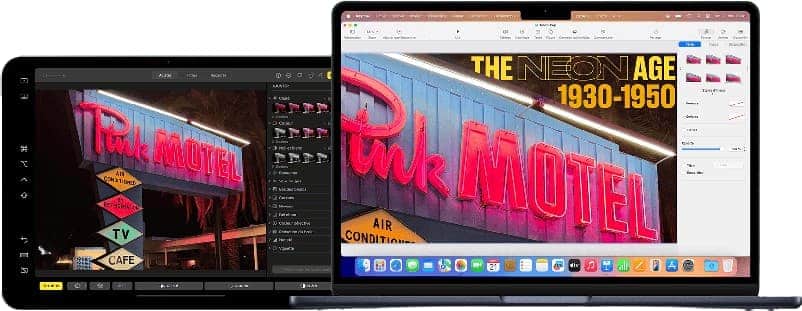 Fonctionnalité Sidecar permettant d’utiliser un iPad comme écran secondaire d’un MacBook