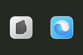 Icônes de Rosetta 2 et du navigateur Microsoft Edge, illustrant la gestion de la compatibilité logicielle sur les Mac Apple Silicon.